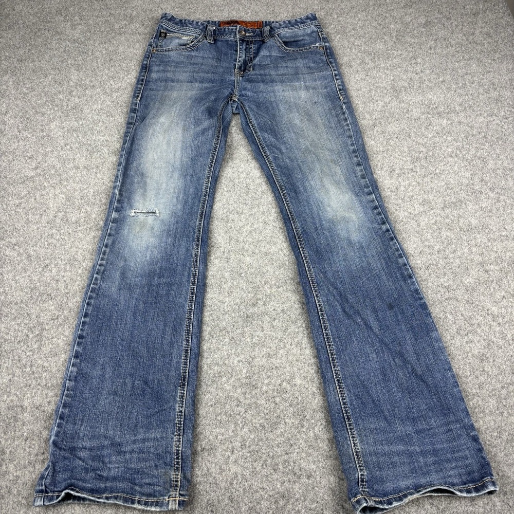 Rock & Roll Denim Jeans Women's 20R Bb Gun Bootcut Regular Fit (Fits 29x33) Blue